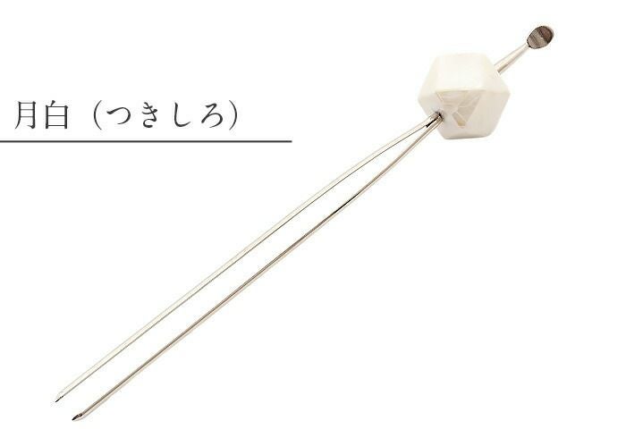 かんざし簪二本挿し螺鈿ネイビーブラウンホワイト全3色春夏秋冬浴衣ゆかた単衣袷日本製メール便対応可普段用カジュアル用小紋紬色無地和装通販購入ヘアアクセサリー変り玉螺鈿細工天然貝多角形オールシーズン上品大人女子残暑