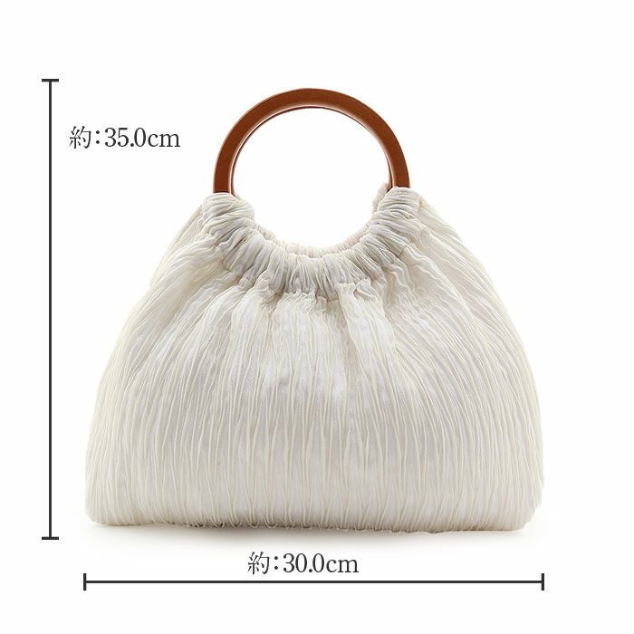 バッグお洒落バッグバルーンバッグハンドバッグ着物和装洋装レディース単品カジュアル用春夏秋ホワイトローズグレーブラック全3色丸ハンドル夏祭り花火大会夏浴衣ゆかたおしゃれかわいい10代20代30代40代50代白灰桃黒軽いふくれ織