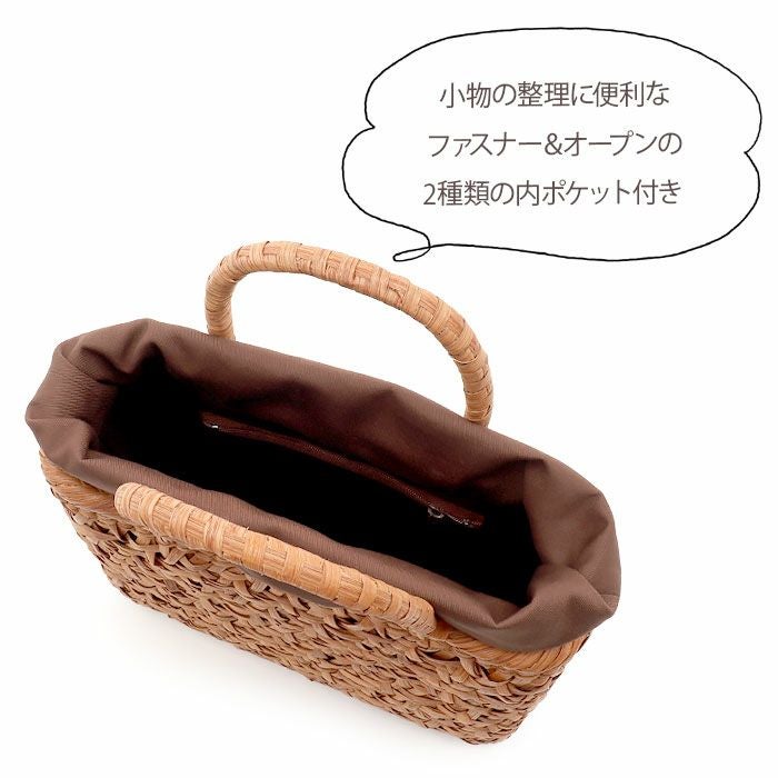 山葡萄 籠 かごバッグ コンパクト 巾着 手作り 物 籠バッグ 山葡萄 編み 籠 かご バッグ コンパクト 巾着 手作り 内ポケット付き