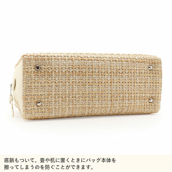 利休バッグ 普段着用 カジュアル用 バッグ アイボリー ブラック