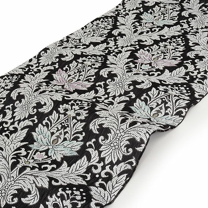 小紋紬色無地御召などのお着物にすぐ使えるお仕立て上がり九寸名古屋帯。春秋冬袷単衣の時期のお着物のお締めいただけます。