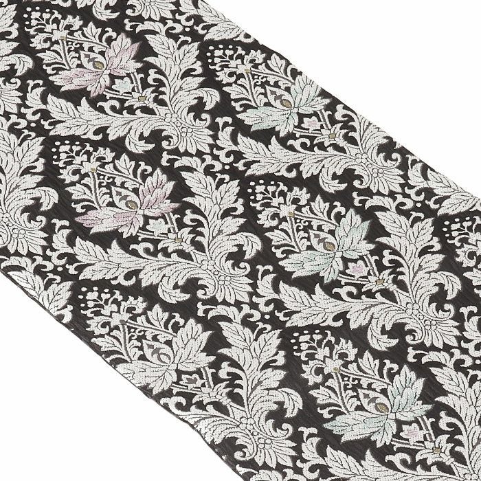 小紋紬色無地御召などのお着物にすぐ使えるお仕立て上がり九寸名古屋帯。春秋冬袷単衣の時期のお着物のお締めいただけます。