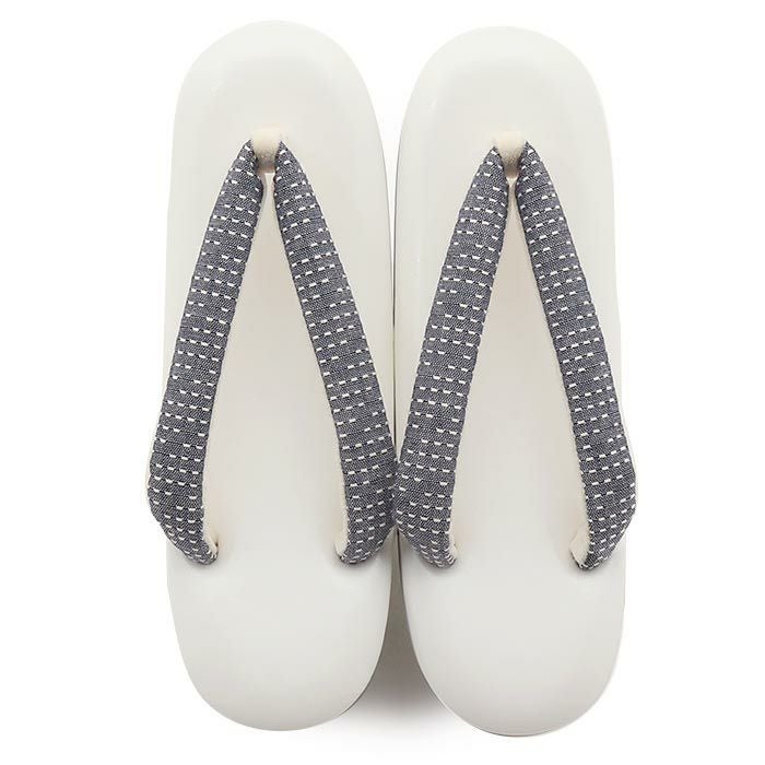 草履レディース普段用カジュアル草履Lサイズホワイトグレー白灰ドット合皮綿3枚芯日本製痛くない歩きやすい女性女性用ぞうり小紋紬色無地御召草履着物草履単品草履だけ