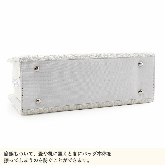 結婚式　 留袖　ローブデコルテ　バッグ　シルバー　草履L セット　※箱付き ローブ・デコルテ 草履バッグセット 留袖用 礼装用 結婚式用 S〜3L