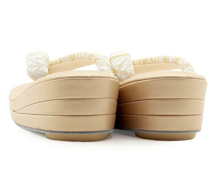 草履留袖用訪問着用レディース白梅謹製Mサイズゴールド金クリーム芝草露草織生地2の3枚芯日本製痛くない歩きやすい女性黒留袖色留袖礼装用フォーマル結婚式ぞうり草履着物草履単品草履だけ