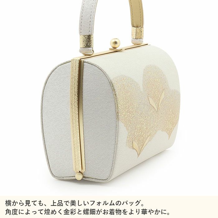草履バッグセット 留袖用 訪問着用 草履バッグ 螺鈿細工 フリー L