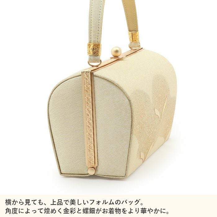 草履バッグセット 留袖用 訪問着用 草履バッグ 螺鈿細工 フリー L