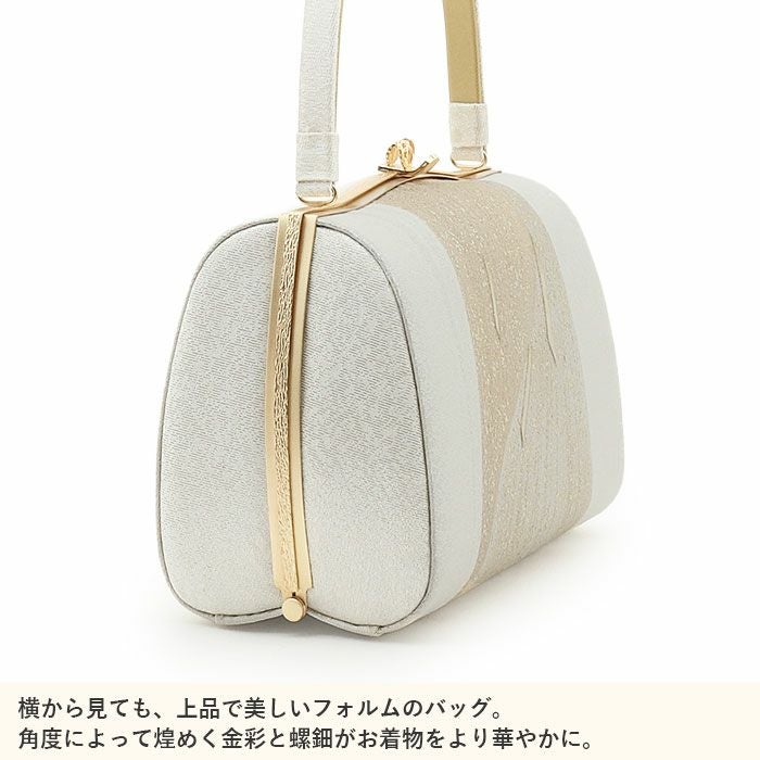 結婚式の黒留袖色留袖や訪問着に合わせたい草履バッグセット。痛くなくて歩きやすい、初めての方にも安心の履き心地。こだわりの草履とバッグで上品な着物姿を演出できます。