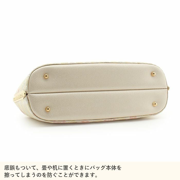 111x1◎紗織/沙織 草履バッグセット Lサイズ 西陣織 花菱桜 1の3枚芯 留袖用草履バッグセット 訪問着用 草履バッグ 紗織 沙織 LLサイズ