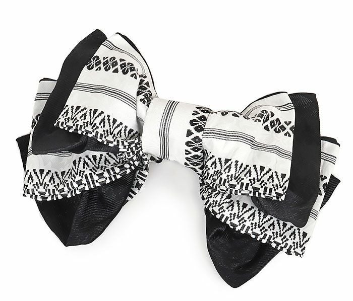 兵児帯大人普段着物ゆかた浴衣帯4色展開ブラックベージュ濃グレーホワイト黒濃茶白アールデコ献上日本製大人兵児帯おとなレディースリバーシブル両面長尺ポリエステル小杉織物大人の兵児帯10代20代30代40代50代モダン