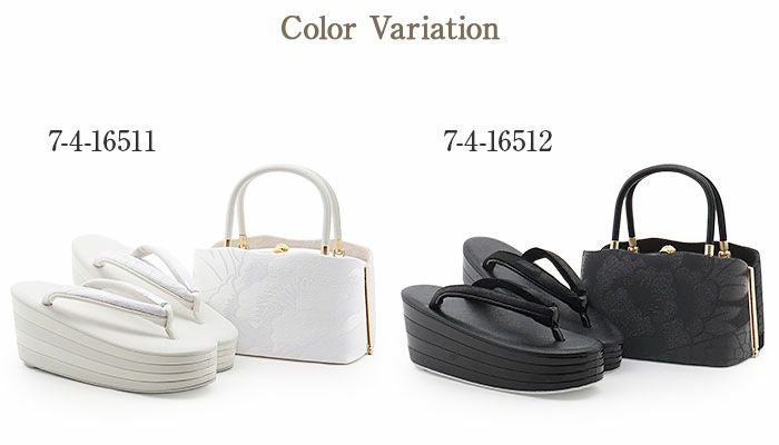 成人式草履バックセット振袖草履バッグセット草履バッグ世美庵優花緒フリーサイズLサイズホワイトブラック白黒牡丹クロコダイル帯地4枚芯厚底日本製痛くない振袖卒業袴振り袖ママ振おしゃれはたちぞうり草履草履バック草履バッグ着物