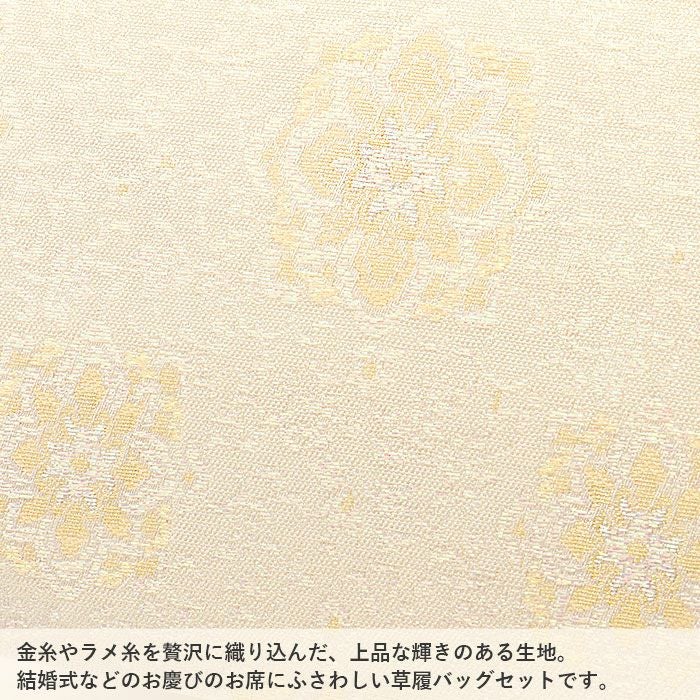 草履バッグセット 留袖用 訪問着用 草履バッグ 彩小径 フリー L