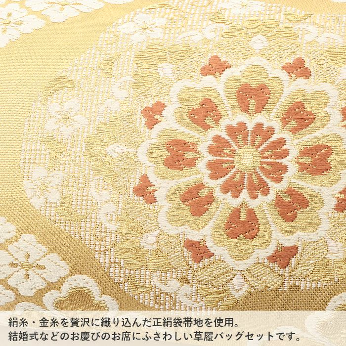 草履バッグセット 留袖用 訪問着用 草履バッグ 彩小径 Mサイズ