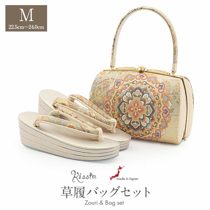 草履バッグセット 留袖用 訪問着用 草履バッグ 彩小径 Mサイズ