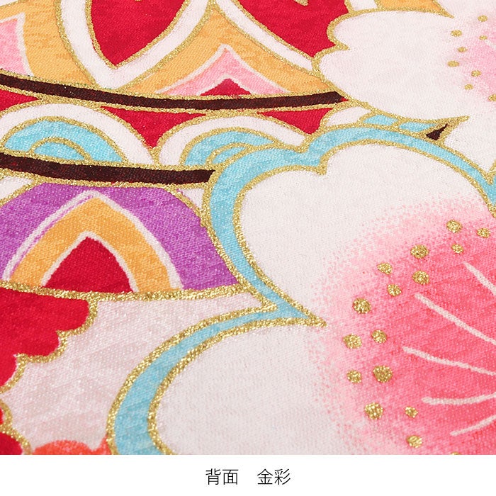◎mk-2100　女児　御祝着　金駒刺繍　お宮参り　　11-17 お宮参り 赤ちゃん着物 女の子 産着 金駒刺繍 手鞠 桜 金銀彩 白地 om