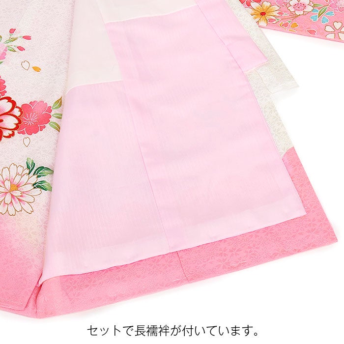 #151 ( 保管品 ) 正絹  女児  お宮参り 産着  きもの  刺繍と金彩 お宮参り 着物 女の子 絹100% 正絹初着 掛け着 産着 白 桃 鞠 牡丹 鼓