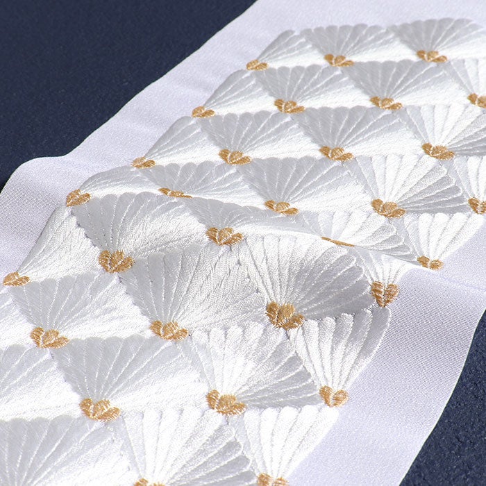 半衿 刺繍半衿 白半衿 留袖用 訪問着用 振袖用 衿秀 4Type 白 金