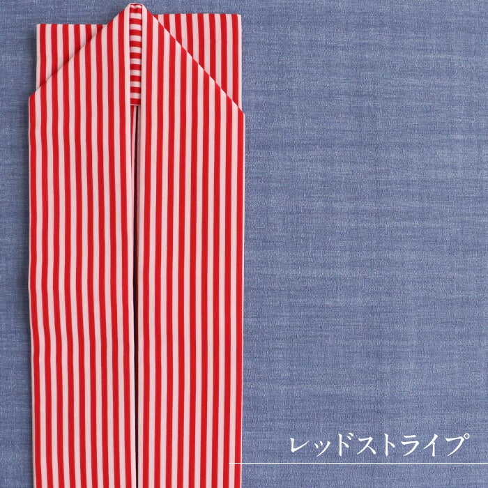 重ね襟重ね衿伊達衿浴衣赤白青ストライプ日本製和装小物和装浴衣小紋着物きものカジュアル普段ポップ