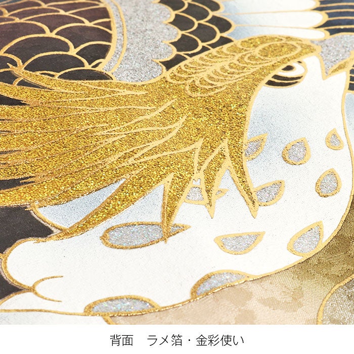 お宮参り着物男の子絹100%正絹初着経済産業大臣指定伝統的工芸品掛け着産着渋緑モスグリーン鷹松亀甲花菱分銅吉祥紋友禅金箔銀箔オーロラ箔金彩新品販売日本製購入きもの祝い着のしめ初着祝着一つ身服装赤ちゃんベビー