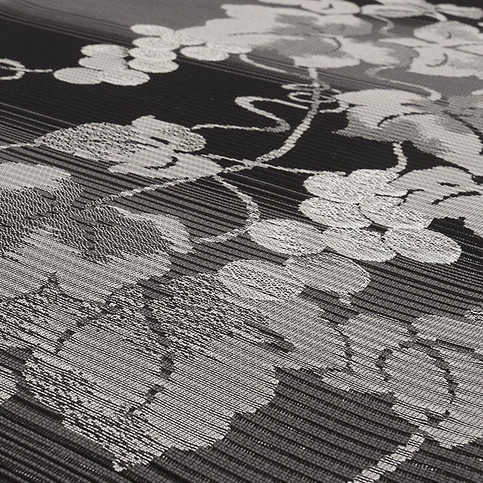 夏袋帯袋帯夏帯セミフォーマル夏訪問着黒銀ブラックシルバー葡萄絹絽佐々木織物西陣織仕立て上がり新品未使用正絹おび薄物単衣色無地付け下げ小紋結婚式日本製和装通販購入おびobi