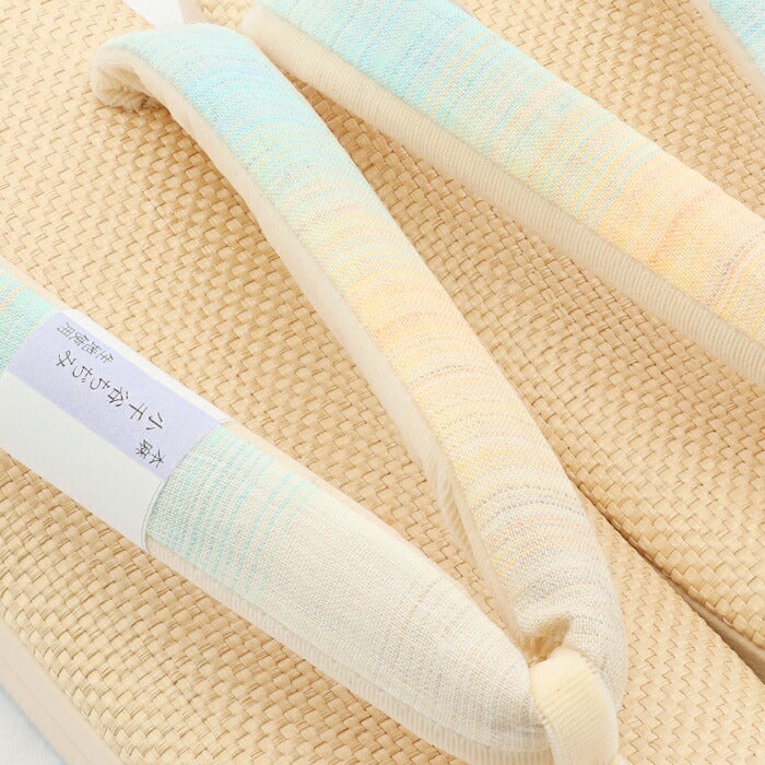 草履レディース普段用カジュアル草履夏夏ぞうり夏用彩小径Lサイズ茶ブラウンベージュ白アイボリー3色展開小千谷ちぢみ本麻鼻緒2枚芯刺繍日本製コルク芯涼しげ痛くない歩きやすい女性女性用ぞうり小紋紬色無地御召草履着物草履単品草履だけ