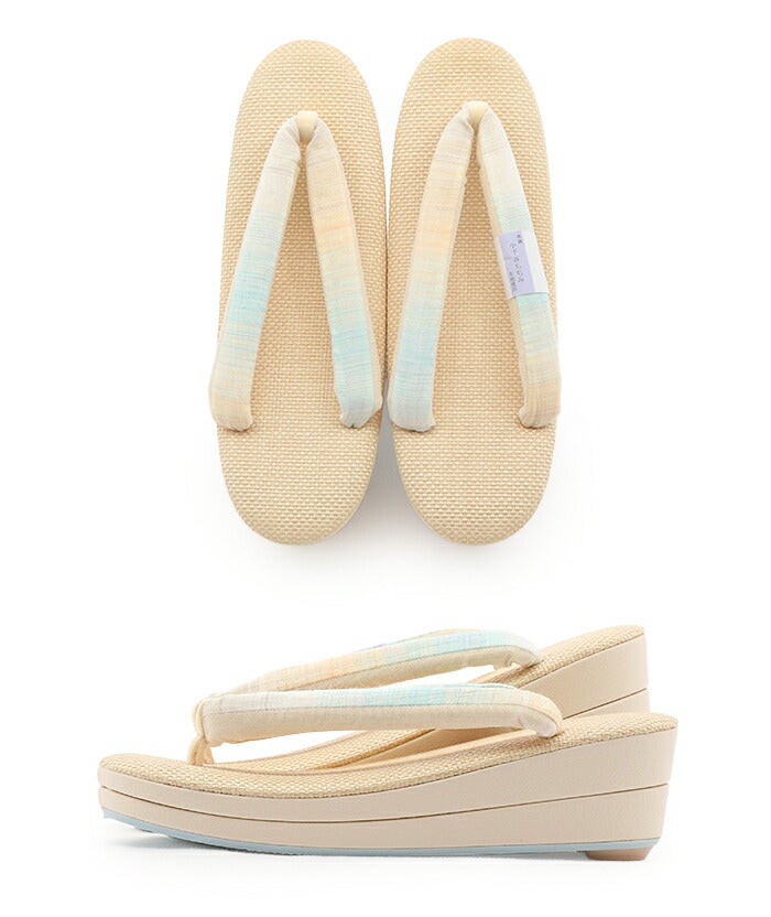 草履レディース普段用カジュアル草履夏夏ぞうり夏用彩小径Lサイズ茶ブラウンベージュ白アイボリー3色展開小千谷ちぢみ本麻鼻緒2枚芯刺繍日本製コルク芯涼しげ痛くない歩きやすい女性女性用ぞうり小紋紬色無地御召草履着物草履単品草履だけ