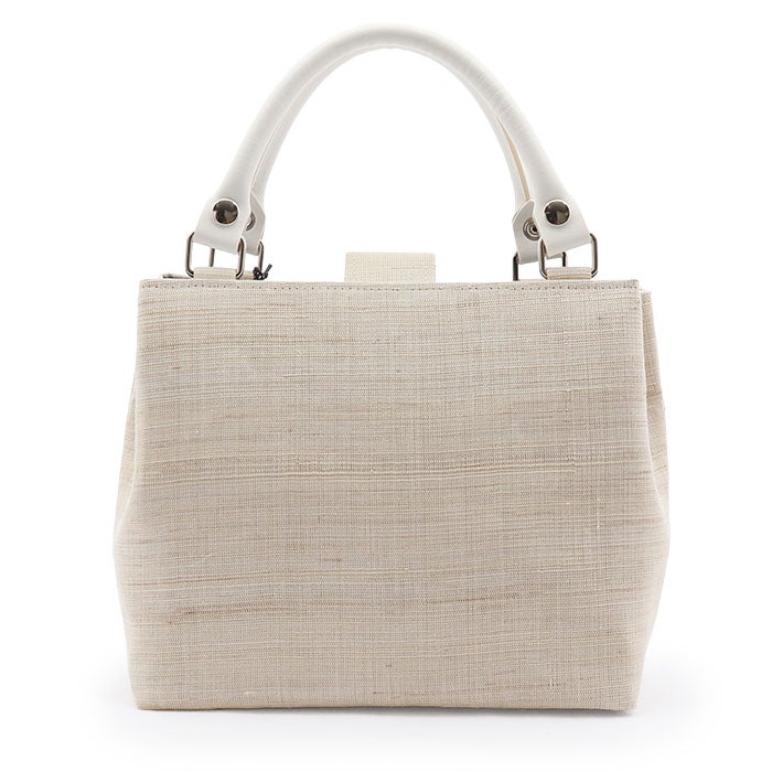 バッグお洒落バッグ夏用春夏単衣薄物夏着物彩小径麻ゴールドシルバーレッドブルーナチュラルカラー全4色日本製普段用カジュアル用軽い軽量日本製内フラップベロ付きマグネット付き手提げバッグかばん小紋紬色無地御召和装通販購入