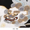 お宮参り着物男の子絹正絹掛け着産着黒金金獅子銀獅子唐獅子雲流雷雲友禅刺繍手描き新品販売購入きもの祝い着のしめ初着祝着一つ身服装赤ちゃんベビー阿吽狛犬