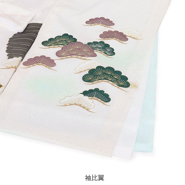 お宮参り着物男の子絹100%正絹初着掛け着産着白薄水色ホワイト鷹鏡裏文龍竜色紙文小槌巻物松竹梅立波宝尽くし吉祥紋友禅刺繍金彩ぼかし新品日本製販売購入きもの祝い着のしめ初着祝着一つ身服装赤ちゃんベビー