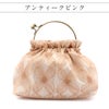 がま口バッグ袴用ゆかた用バッグ単品洋服街着用レース生地2色展開シェルホワイトアンティークピンク白ピンクフラワーレースレース卒業袴浴衣普段着手提げ鞄おしゃれ着乃嘉ショルダーチェーン肩掛け2wayハンドバッグ