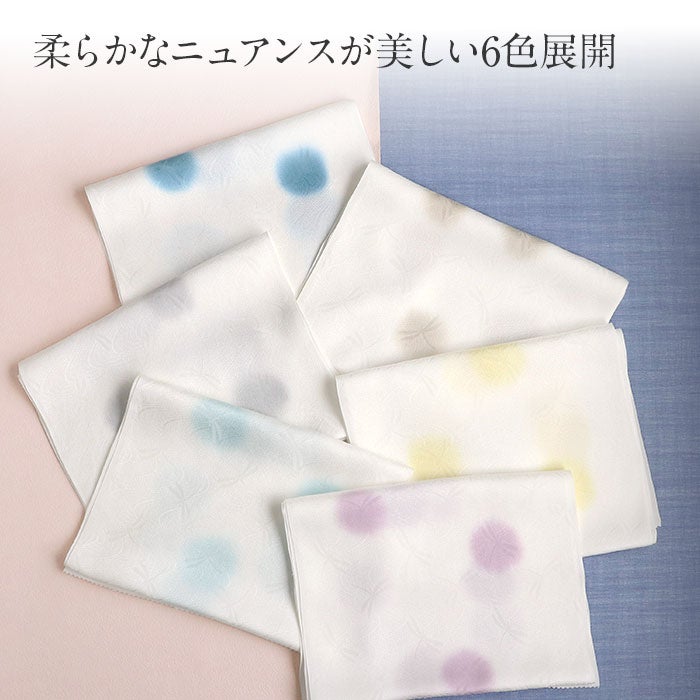 帯揚げ夏白ホワイト黄紫水色青灰カーキ全6色とんぼ波青海波日本製丹後ちりめん普段用カジュアル正絹絹シルク帯あげ着物和装小物着付け帯揚おびあげ涼しげお洒落夏帯揚げ残暑Kissteオリジナルキステオリジナル