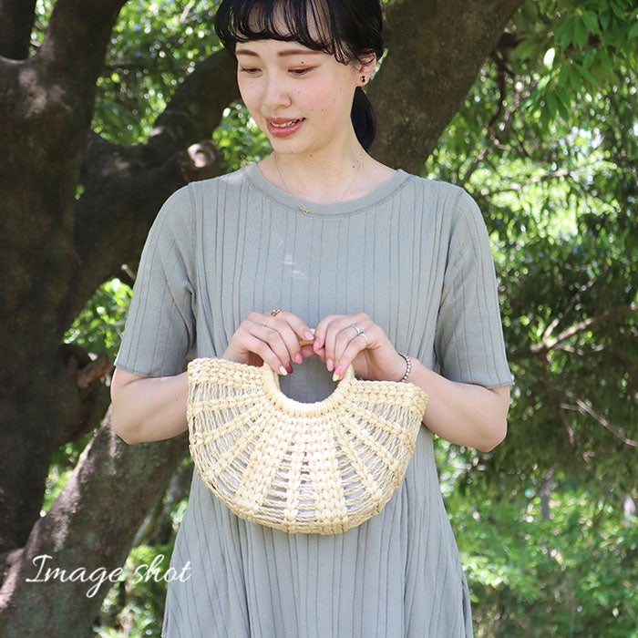 浴衣バッグ斜め掛けかごバッグカゴバッグ洋服和服兼用浴衣で持つバッグ浴衣で持つカバン浴衣でも使える着物レディース単品春夏ベージュ2Type天然素材ベトナム製軽い小さめ2WAYファスナー付きショルダー斜めかけキステオリジナルおしゃれかわいい