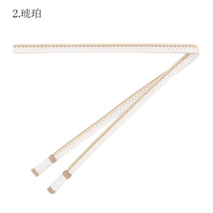帯締めkissteオリジナルカジュアル普段用夏用全6色紫薄茶金ピンク緑レース組み銀散らし日本製メール便対応可上品カジュアル紬小紋色無地夏着物翠嵐工房キステオリジナル和色大人カラーきちんと感涼しげ可愛い