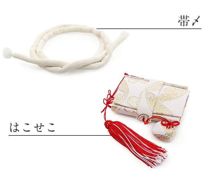 七五三 はこせこセット 7歳 6点セット 21cm 白 金 桜七宝 桜 女の子