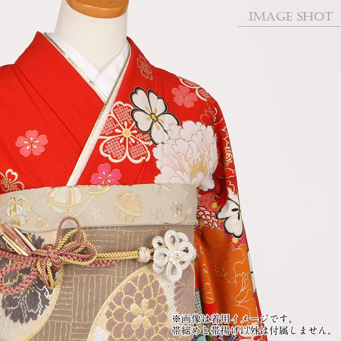 帯締め帯揚げセット2点セット成人式振袖用刺繍ちりめん鞠梅ニュアンスカラーくすみカラーパール花飾り丸組組み紐桃ベージュ振袖卒業袴振り袖ママ振おしゃれはたち結婚式帯〆帯じめ帯あげおびあげ絹ポリエステルお洒落コーデ済み迷わない