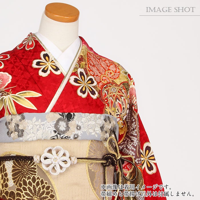 帯締め 帯揚げ セット 2点セット 成人式 振袖用 ちりめん ニュアンス
