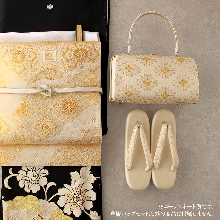 草履バッグセット 留袖用 訪問着用 草履バッグ 浅草匠 M L 金 銀