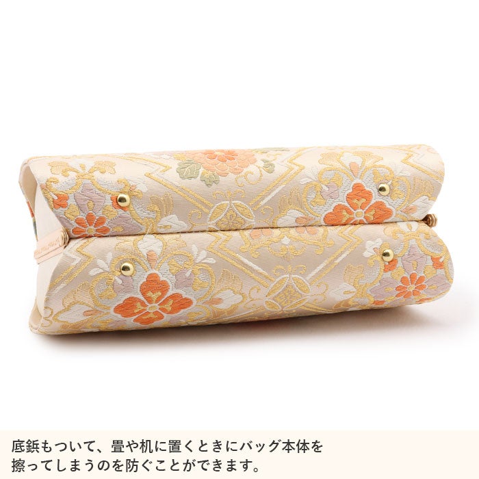 草履バッグセット留袖用訪問着用振袖用草履バッグ浅草匠MサイズLサイズ金銀ゴールドシルバー2サイズ2カラー松皮菱西陣織帯地日本製痛くない黒留袖色留袖振袖卒業袴礼装用フォーマル結婚式ぞうり草履草履バック草履バックセット着物