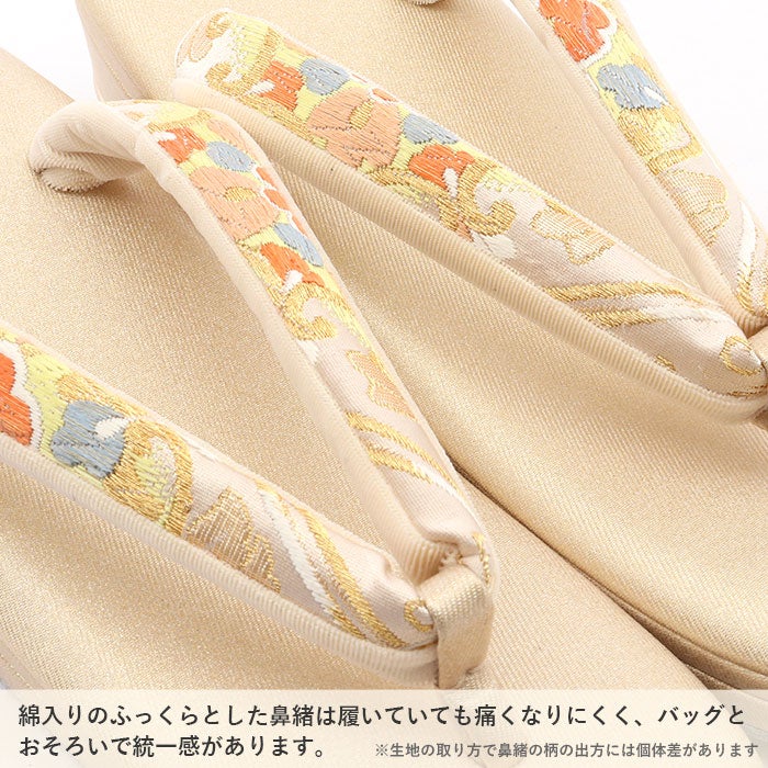 草履バッグセット留袖用訪問着用振袖用草履バッグ浅草匠MサイズLサイズ金銀ゴールドシルバー2サイズ2カラー松皮菱西陣織帯地日本製痛くない黒留袖色留袖振袖卒業袴礼装用フォーマル結婚式ぞうり草履草履バック草履バックセット着物