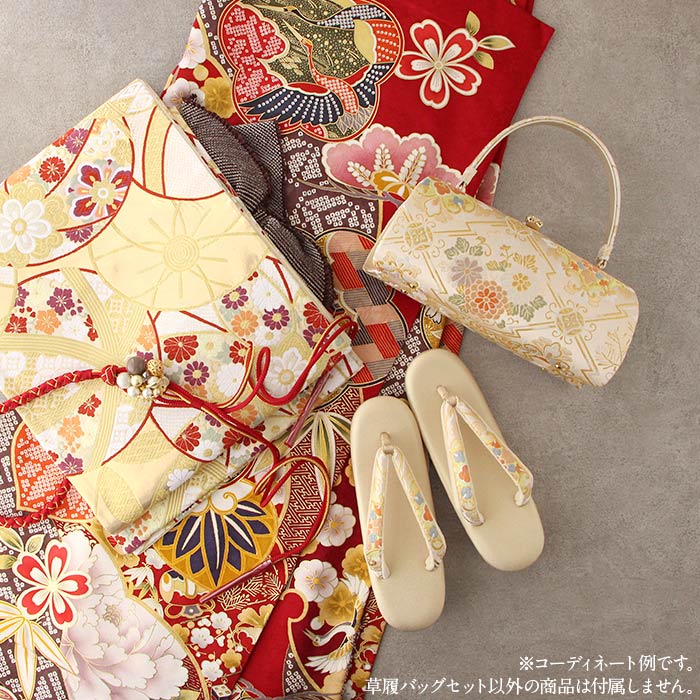 草履バッグセット留袖用訪問着用振袖用草履バッグ浅草匠MサイズLサイズ金銀ゴールドシルバー2サイズ2カラー松皮菱西陣織帯地日本製痛くない黒留袖色留袖振袖卒業袴礼装用フォーマル結婚式ぞうり草履草履バック草履バックセット着物