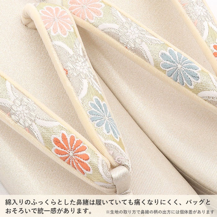 草履バッグセット留袖用訪問着用振袖用草履バッグ紗織沙織MサイズLサイズ金銀ゴールドシルバー2サイズ2カラー雲菱西陣織帯地日本製痛くない黒留袖色留袖振袖卒業袴礼装用フォーマル結婚式ぞうり草履草履バック草履バックセット着物