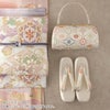 草履バッグセット留袖用訪問着用振袖用草履バッグ紗織沙織MサイズLサイズ金銀ゴールドシルバー2サイズ2カラー雲菱西陣織帯地日本製痛くない黒留袖色留袖振袖卒業袴礼装用フォーマル結婚式ぞうり草履草履バック草履バックセット着物