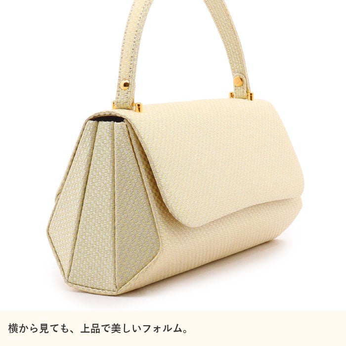 草履バッグセット留袖用訪問着用草履バッグ華三彩MサイズLサイズ金銀ゴールドシルバー市松格子織生地2色展開かぶせ2枚芯日本製優花緒痛くない黒留袖色留袖礼装用フォーマル結婚式ぞうり草履草履バック着物